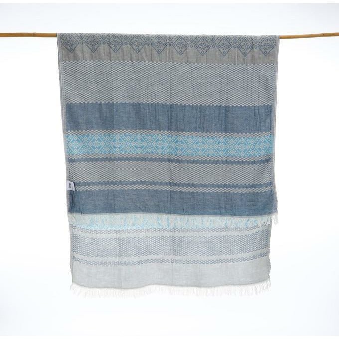 Blue Aquarius Turkish Towel - Home Decors Gifts online | Fragrance, Drinkware, Kitchenware & more - Fina Tavola