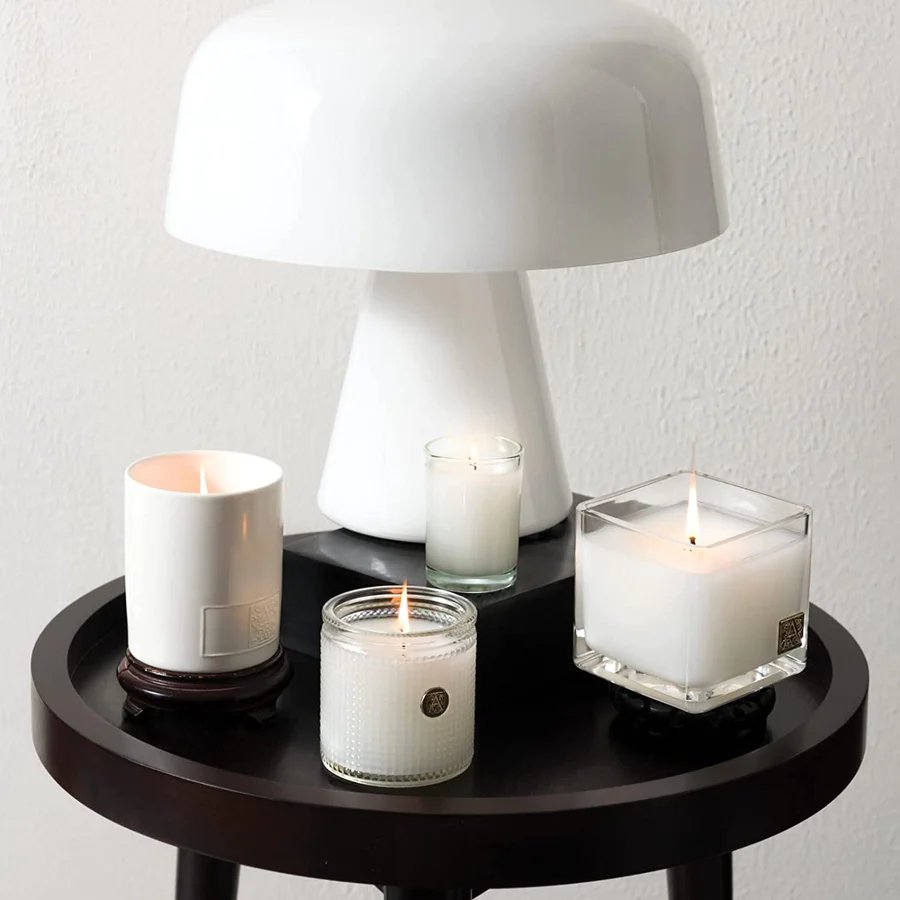 Aromatique Textured Glass Candle in The Smell of Gardenia