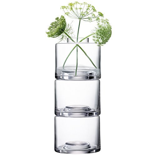 LSA International Stack Vase Glass Trio