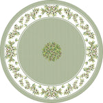 Nyons Amande (Almond) Round Provencal Tablecloth | 90" Round | Easy Care Coated Cotton