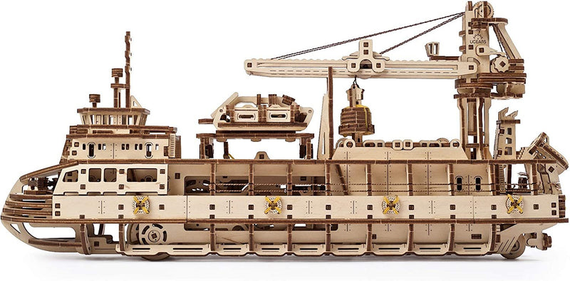 Mechanical 3D DIY Building Kit | Research Vessel Model Ship
