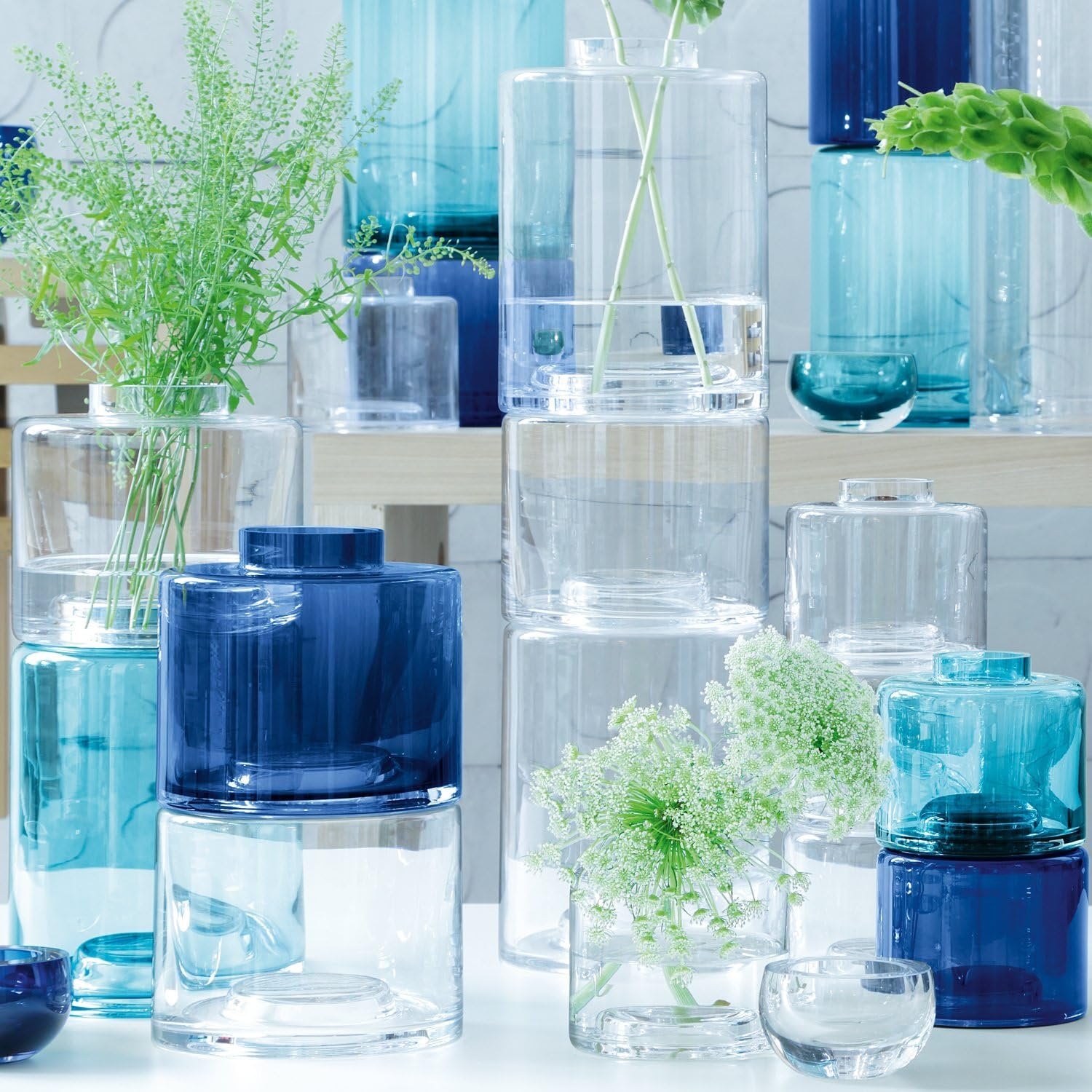 LSA International Stack Vase Glass Trio - Thumbnail 2