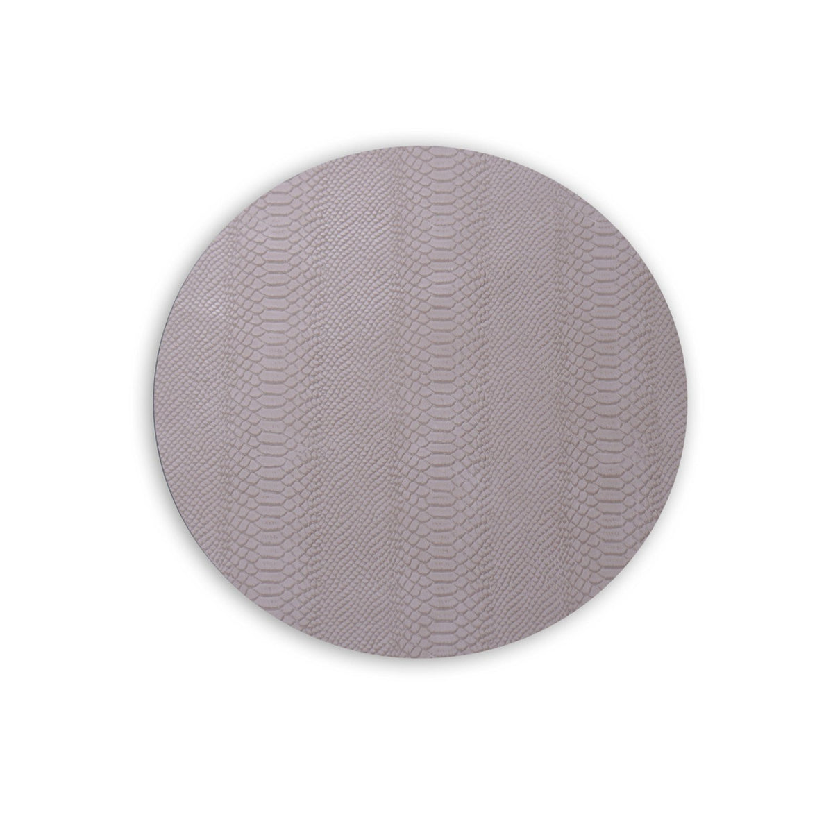 VIDA Croc Reversible Round Placemats | Set of 4 | Blue & Taupe