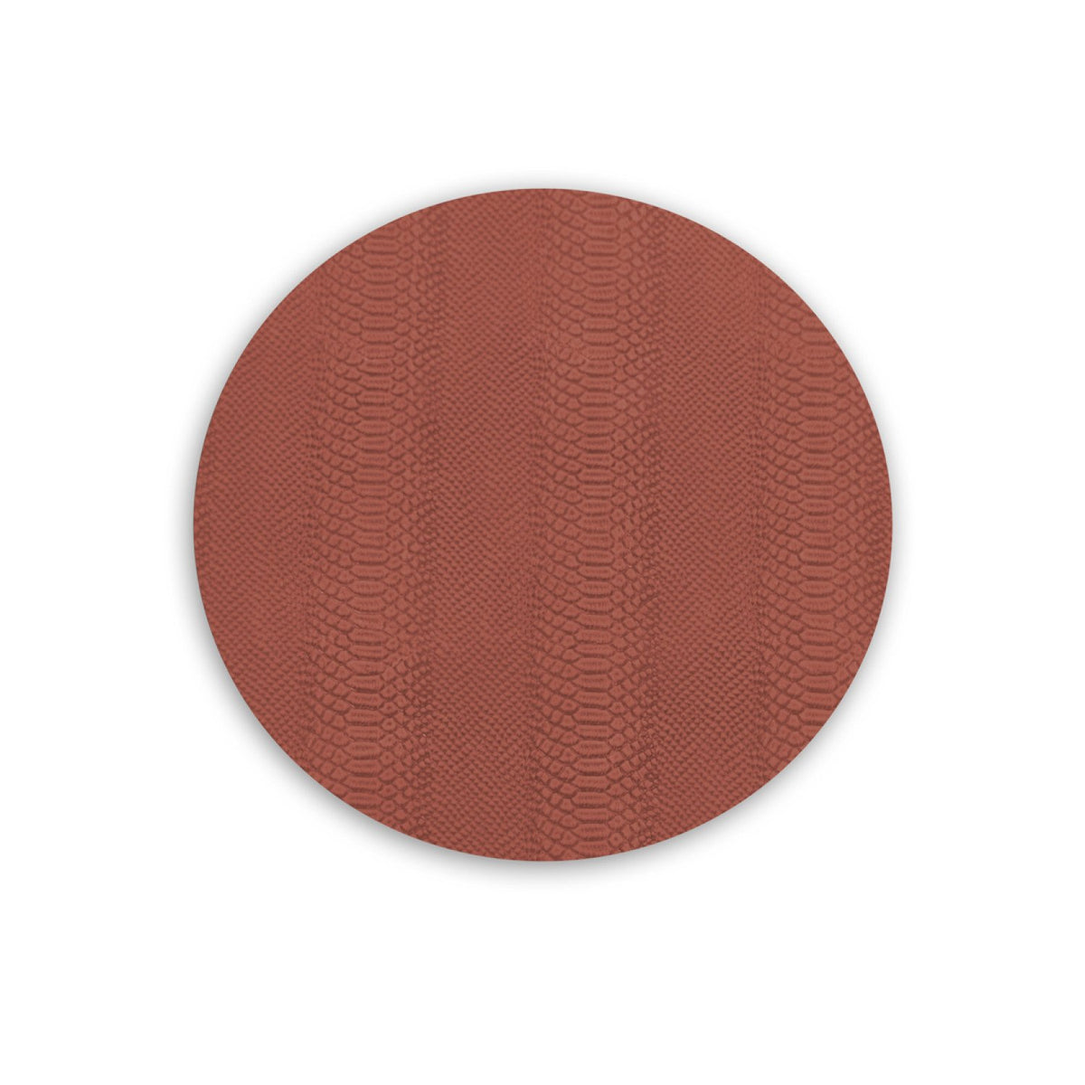 VIDA Croc Reversible Round Placemats | Set of 4 | Salmon & Taupe