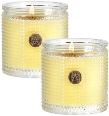 Scented Candle in Textured Glass | Sorbet | Set of 2
