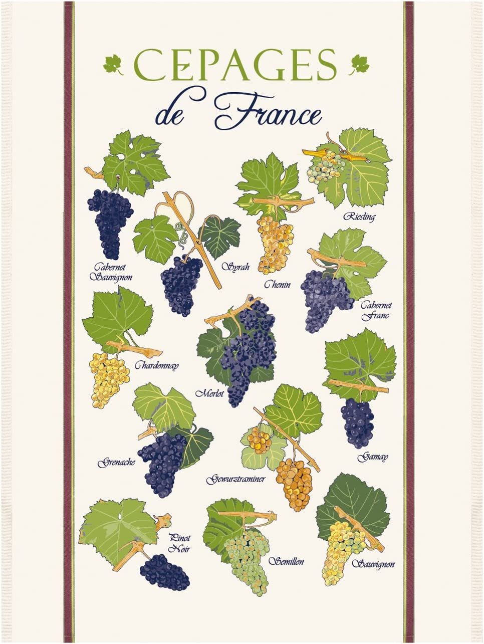 Kitchen Tea Towel | Les Cepages De France