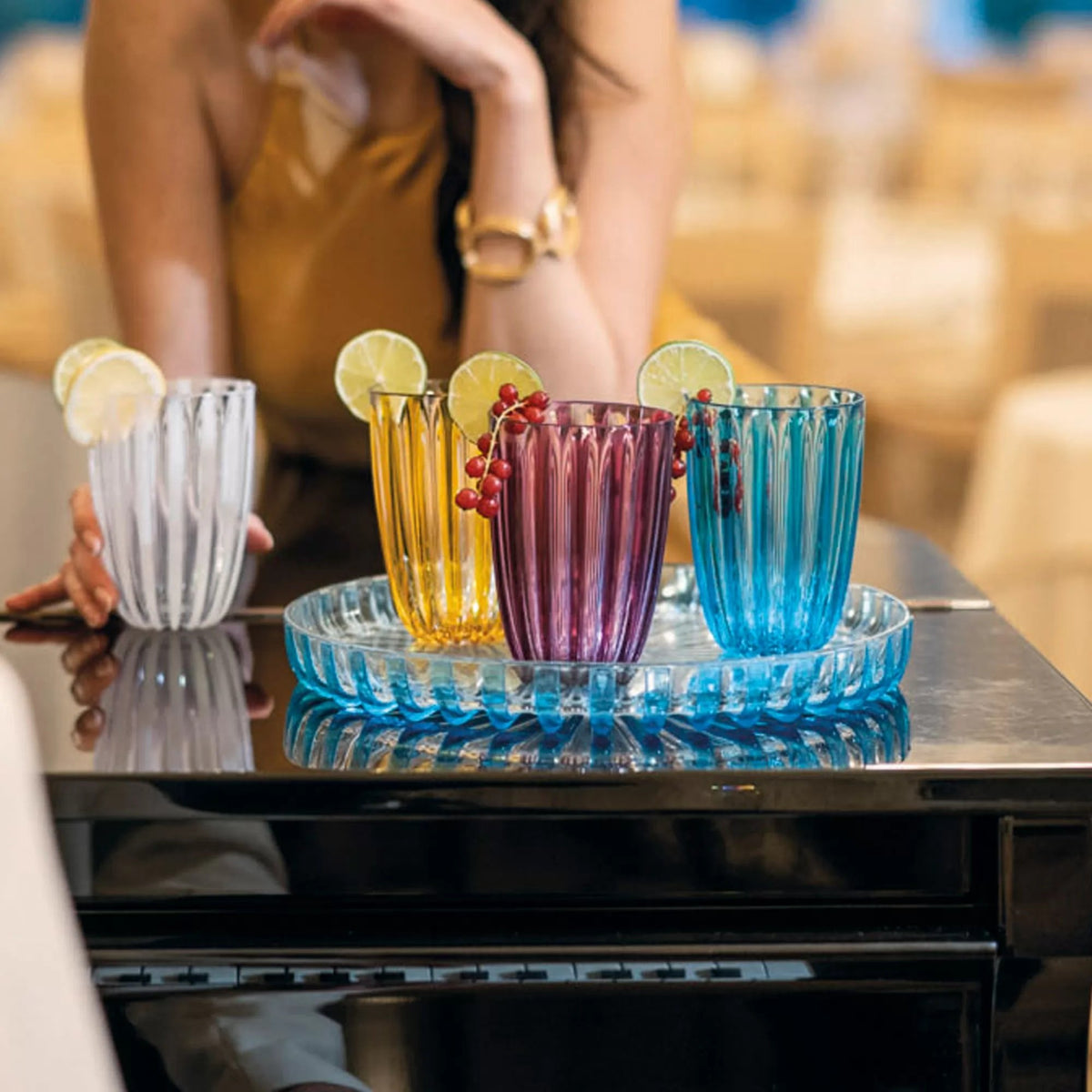 Dolcevita Outdoor Tumblers | Set of 4 | Mother of Pearl