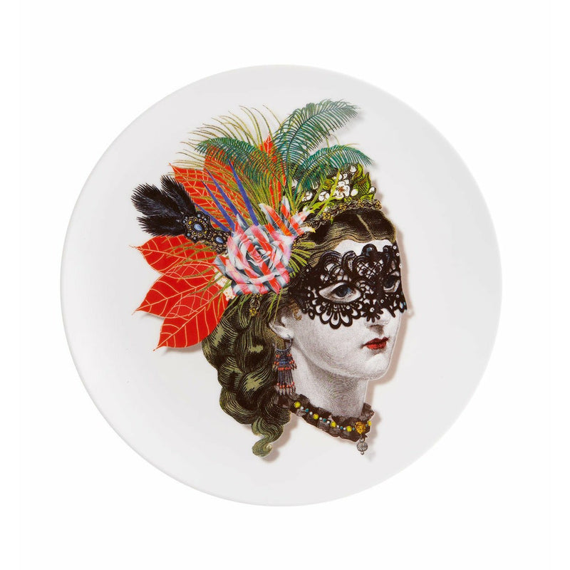 Christian Lacroix Love Who You Want Dessert Plate -Mamzelle Scarlet - Home Decors Gifts online | Fragrance, Drinkware, Kitchenware & more - Fina Tavola