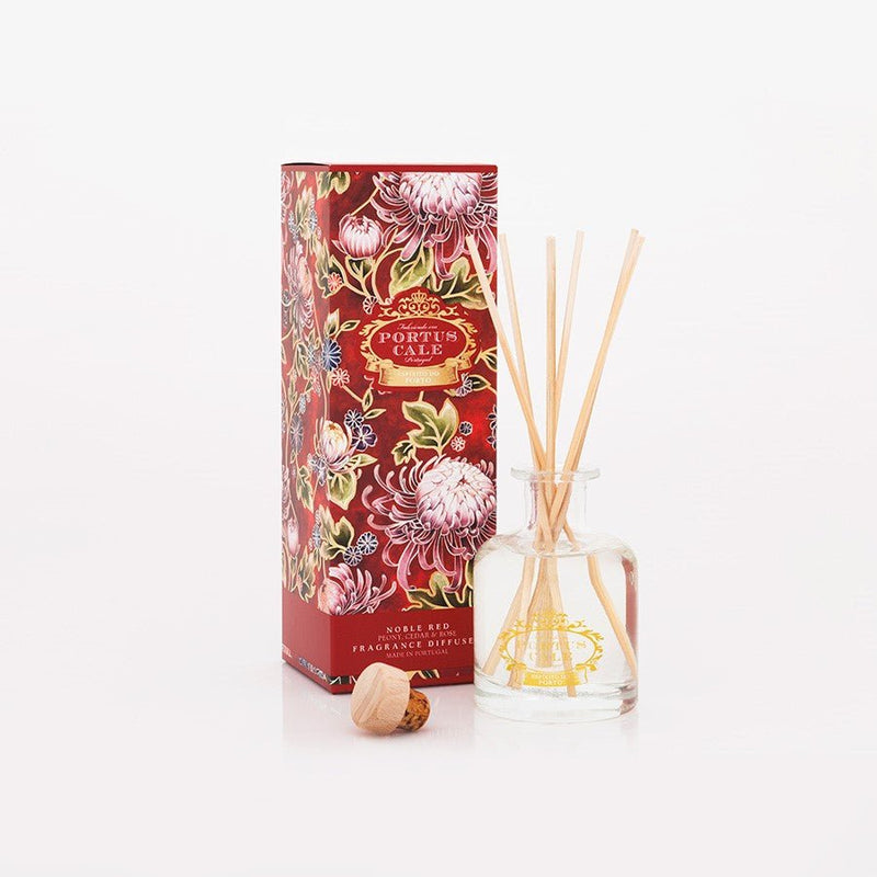 Portus Cale Noble Red Fragrance Reed Diffuser Clear Glass Bottle 100 mL - Home Decors Gifts online | Fragrance, Drinkware, Kitchenware & more - Fina Tavola