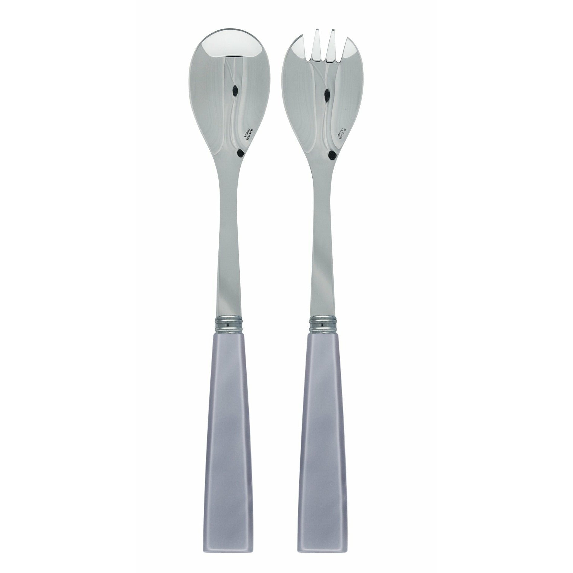 Sabre Icône Gray Salad Servers Acrylic Handle