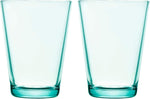 Iittala Kartio Drinking Glass, Set/2, Water Green, 13.5 Ounce