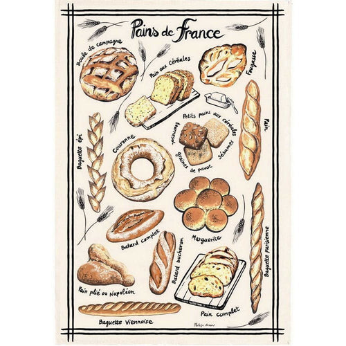 Kitchen Tea Towel Torchons & Bouchons Pains de France 100% Cottton - Home Decors Gifts online | Fragrance, Drinkware, Kitchenware & more - Fina Tavola