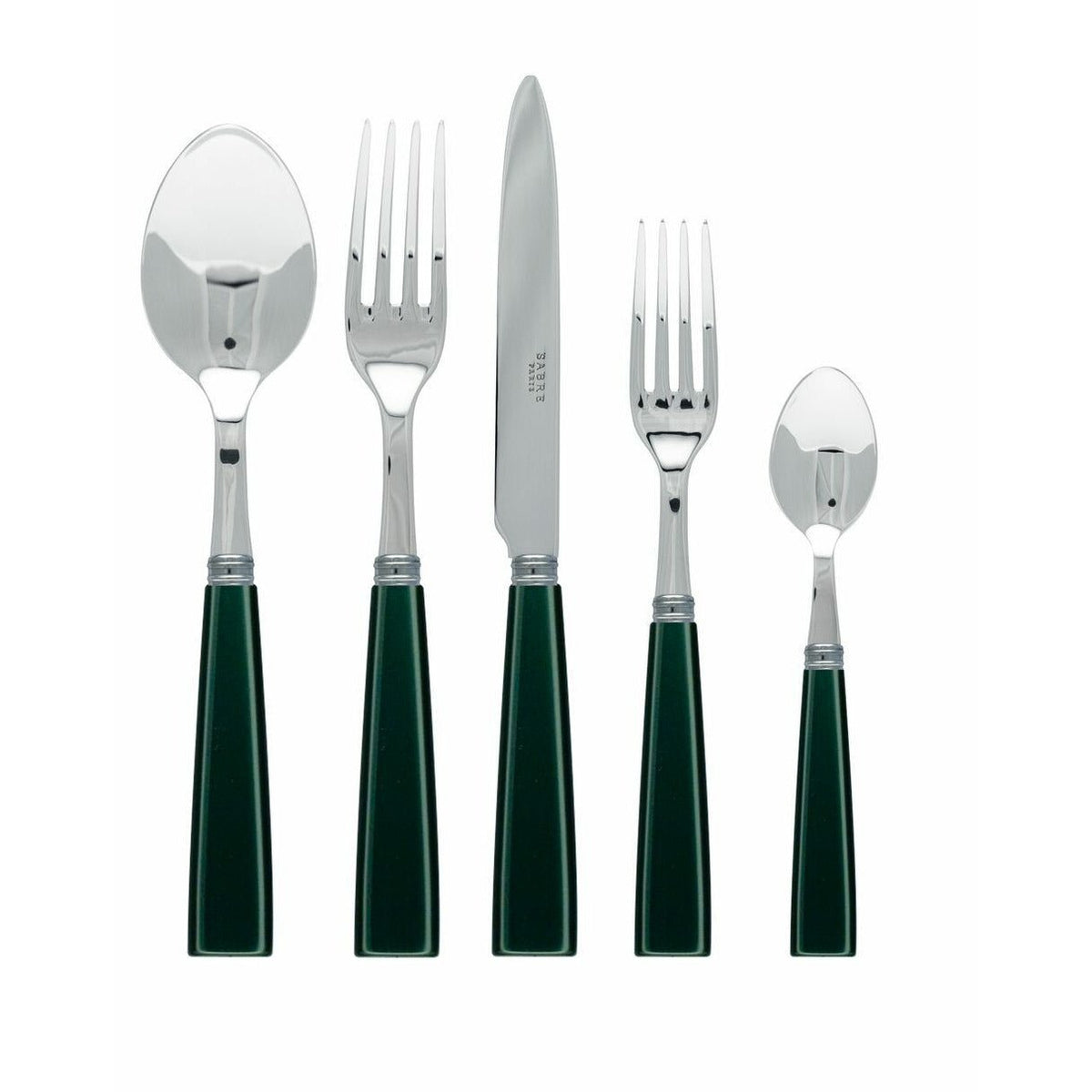 Natura 5 Pc Flatware Set Dark Green Place Setting - Home Decors Gifts online | Fragrance, Drinkware, Kitchenware & more - Fina Tavola