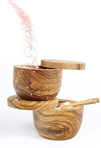 Berard Olivewood Handcrafted Salt Keeper