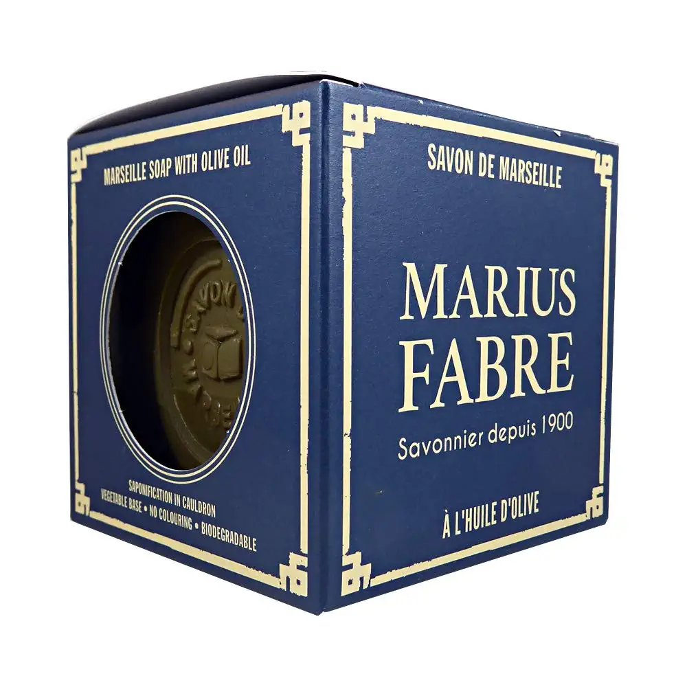 Cube of Pure Marseilles Soap In Vintage Style Box