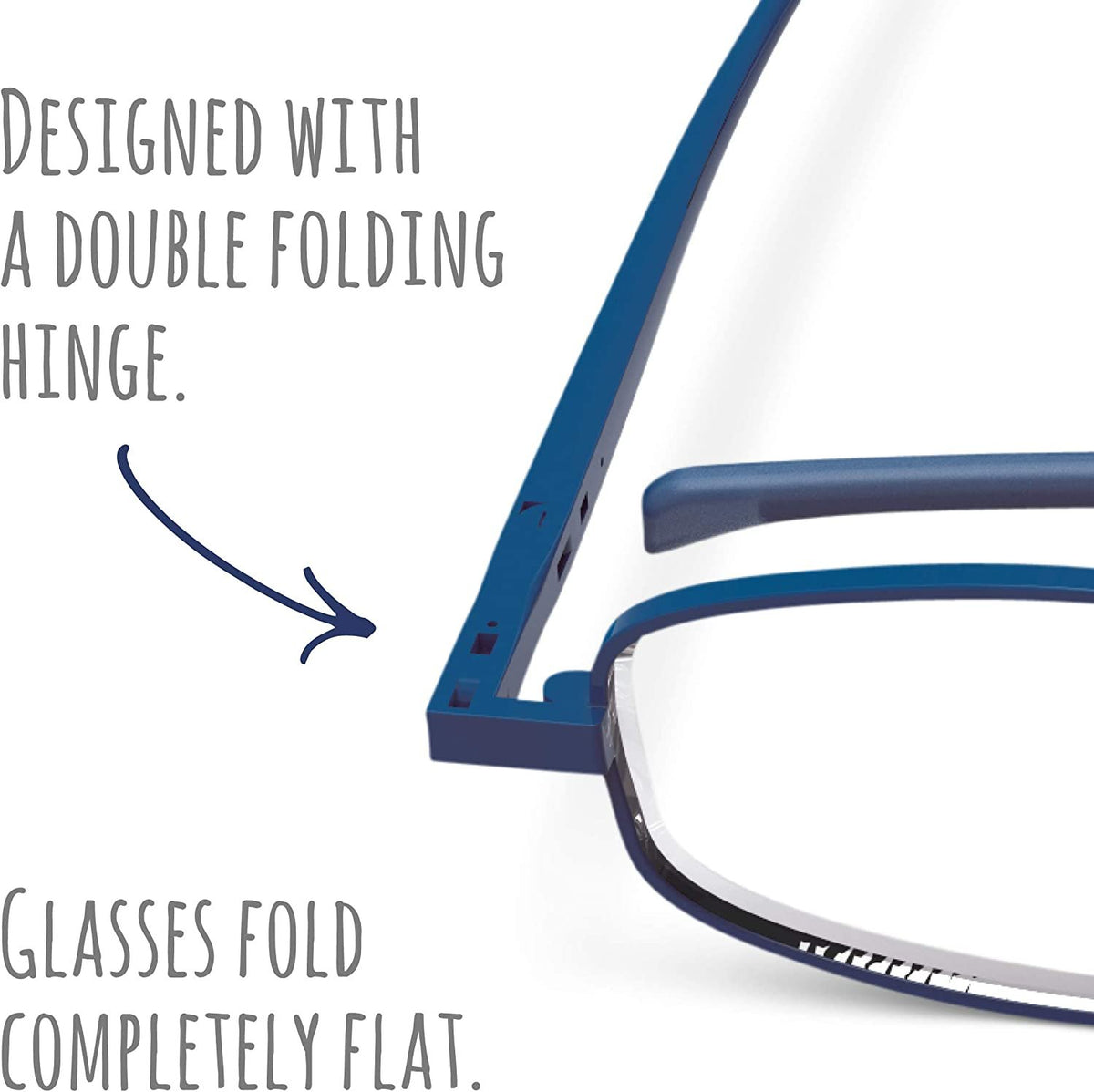 Compact Lenses Flat Folding-Reading Glasses-Twilight +3.0