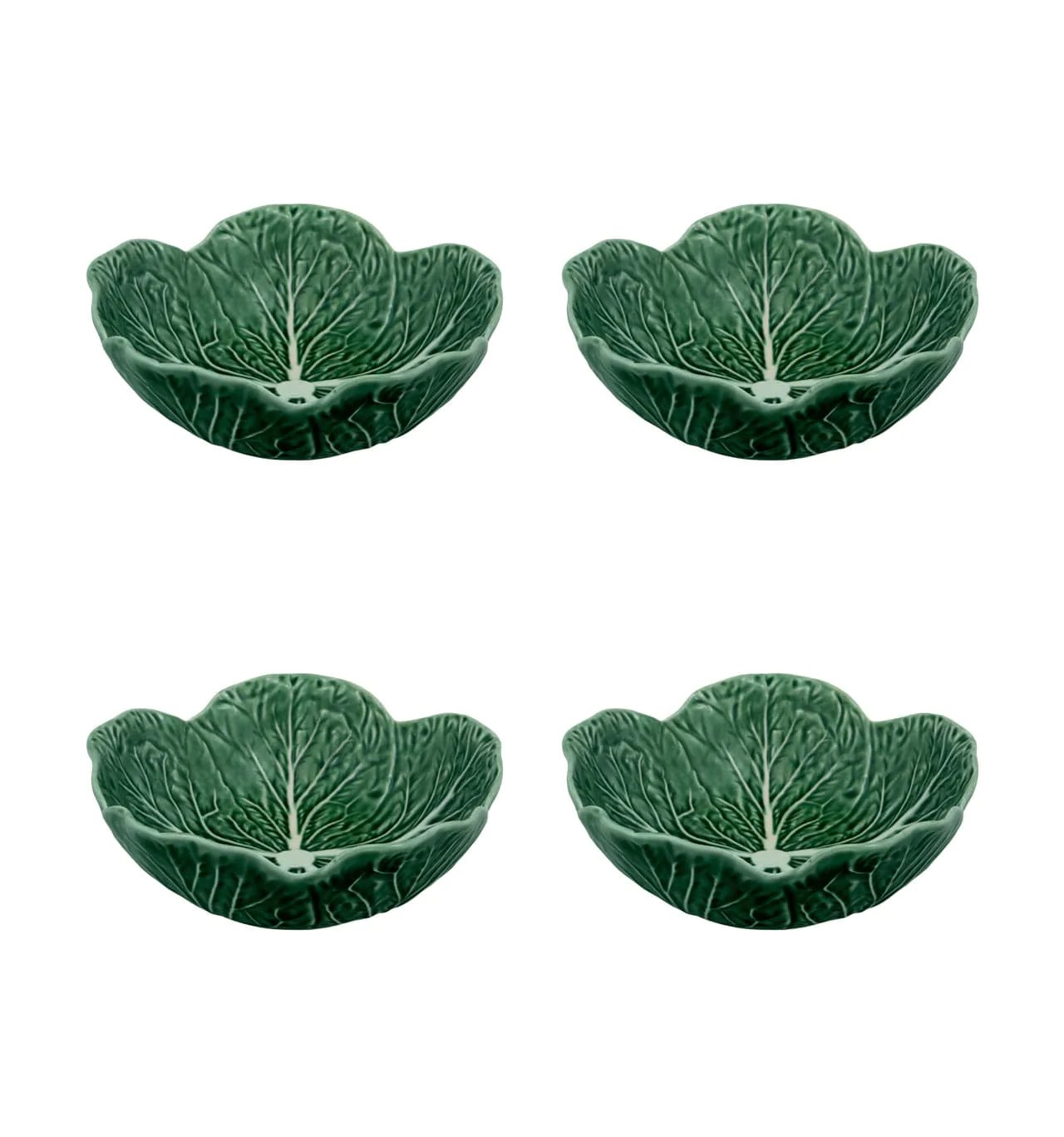 Green Cabbage Cereal Bowls | Set of 4 | 17oz