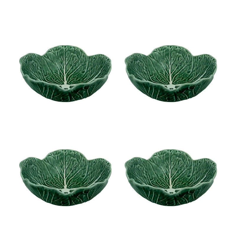 Green Cabbage Cereal Bowls | Set of 4 | 17oz