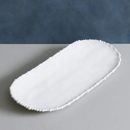 VIDA Alegria Large Oval Melamine Platter | White