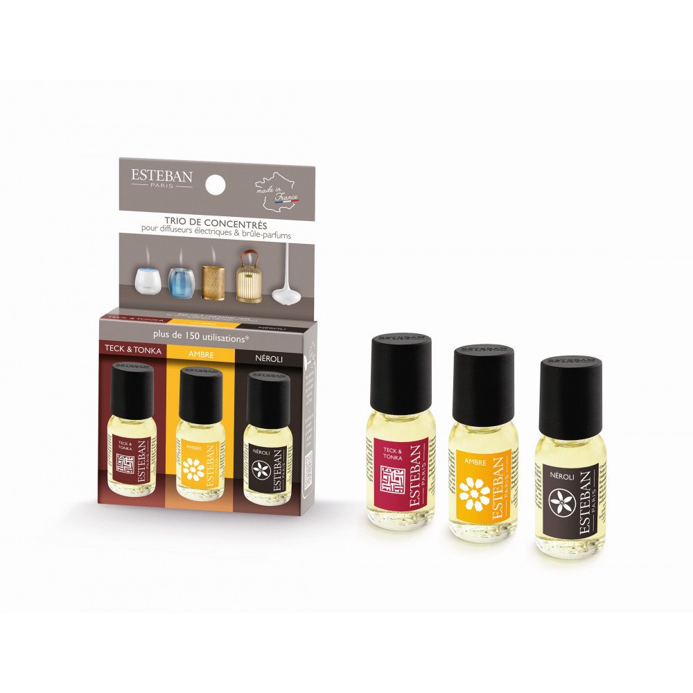 Esteban Refresher Oil Trio | Teck & Tonka, Ambre, Neroli
