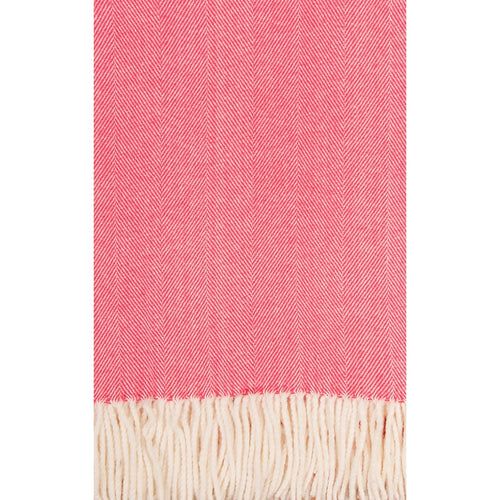 Herringbone Soft Cotton Blend Throw Adinondack in Coral - Home Decors Gifts online | Fragrance, Drinkware, Kitchenware & more - Fina Tavola