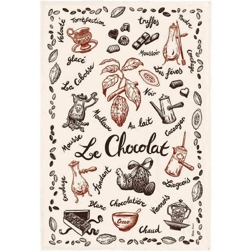 Kitchen Tea Towel Torchon & Bouchon Chocolate 48 x 72cm - Home Decors Gifts online | Fragrance, Drinkware, Kitchenware & more - Fina Tavola