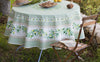Ramatuelle Olives Green (Vert) Provencal Tablecloth | 70" Round | Easy Care Coated Cotton