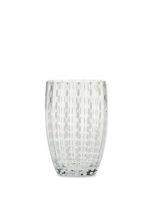 Perle Glass Tumblers Set in Clear | Set of 6 | 10.8oz