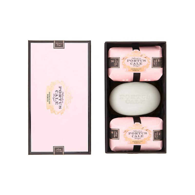 Portus Cale Rose Blush Soaps Flower and Fruits Fragrance Set of 3 in a Box (3x150g)