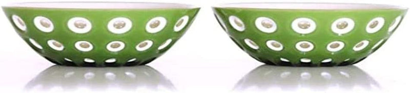 Guzzini Le Murrine Small Serving Bowl | Sand & Moss Green | Set of 2