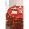 Avignon Red Round Provencal Tablecloth | 70" D | Easy Care Coated Cotton