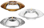 Orrefors Discus Clear Votive Candle Holder