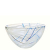 Kosta Boda Contrast Glass Bowl in White Multicolor | Medium
