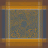 Garnier-Thiebaut Jacquard Tablecloth 100% Cotton Anhinga Bleu Dore Tablecloth 45" x 45"
