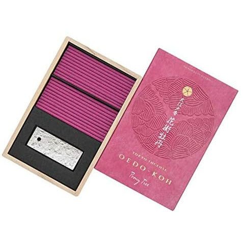 Nippon Kodo OEDO-KOH Peony Tree Japanese Incense 60 Sticks with Incense Holder - Home Decors Gifts online | Fragrance, Drinkware, Kitchenware & more - Fina Tavola