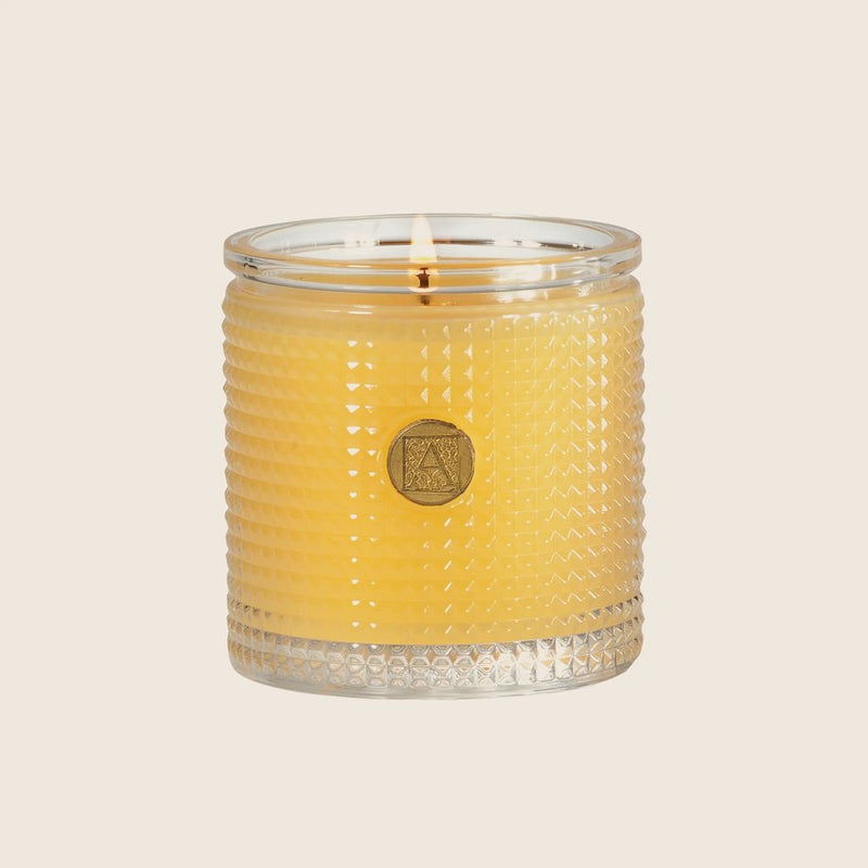 Scented Candle in Textured Glass | Agave Pineapple