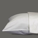 Garnier Thiebaut White King Pillow Cases Set-2 Satin Cotton Bordeaux Hotel Collection