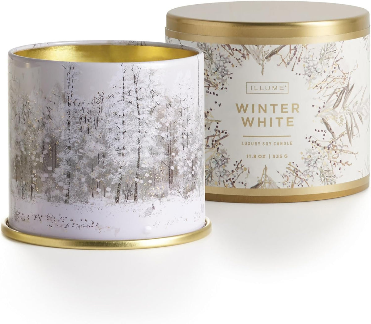 Large Soy Candle in Vanity Tin | Winter White