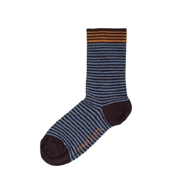 Bengt & Lotta Merino Wool Socks Blue Stripes "Axel" | Large