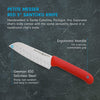 Messermeister Petite Messer 5 Inch Kullenschliff Santoku Knife | Red