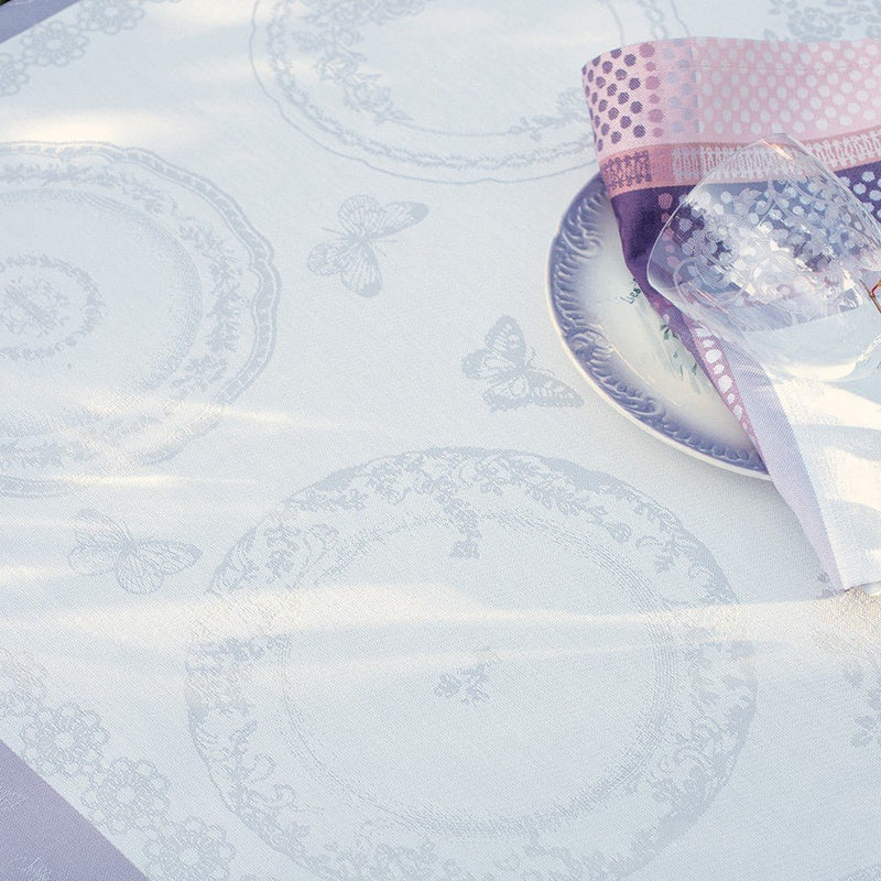 Garnier-Thiebaut Tablecloth Faiences Mauve 69" Square - Home Decors Gifts online | Fragrance, Drinkware, Kitchenware & more - Fina Tavola