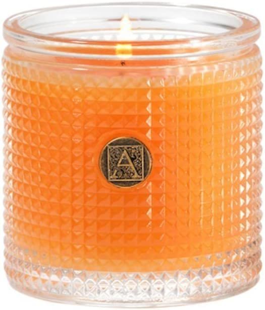 Scented Candle in Textured Glass | Valencia Orange