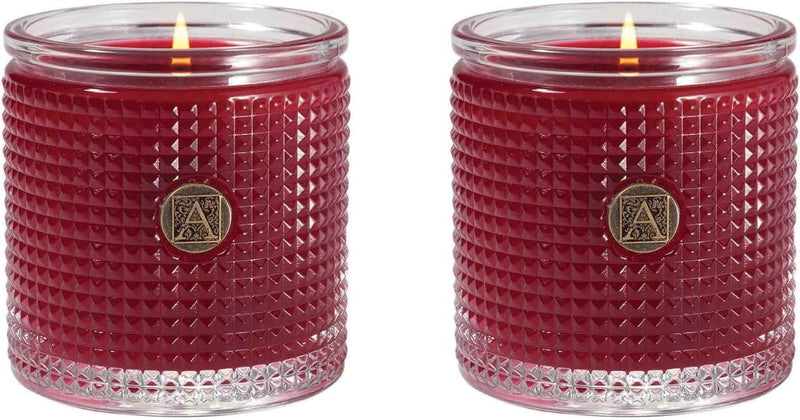 Scented Candle in Textured Glass | The Smell of Christmas | Set of 2