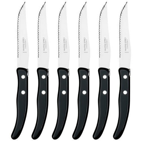 Laguiole Berlingot Steak Knives Black (Set of 6) - Home Decors Gifts online | Fragrance, Drinkware, Kitchenware & more - Fina Tavola