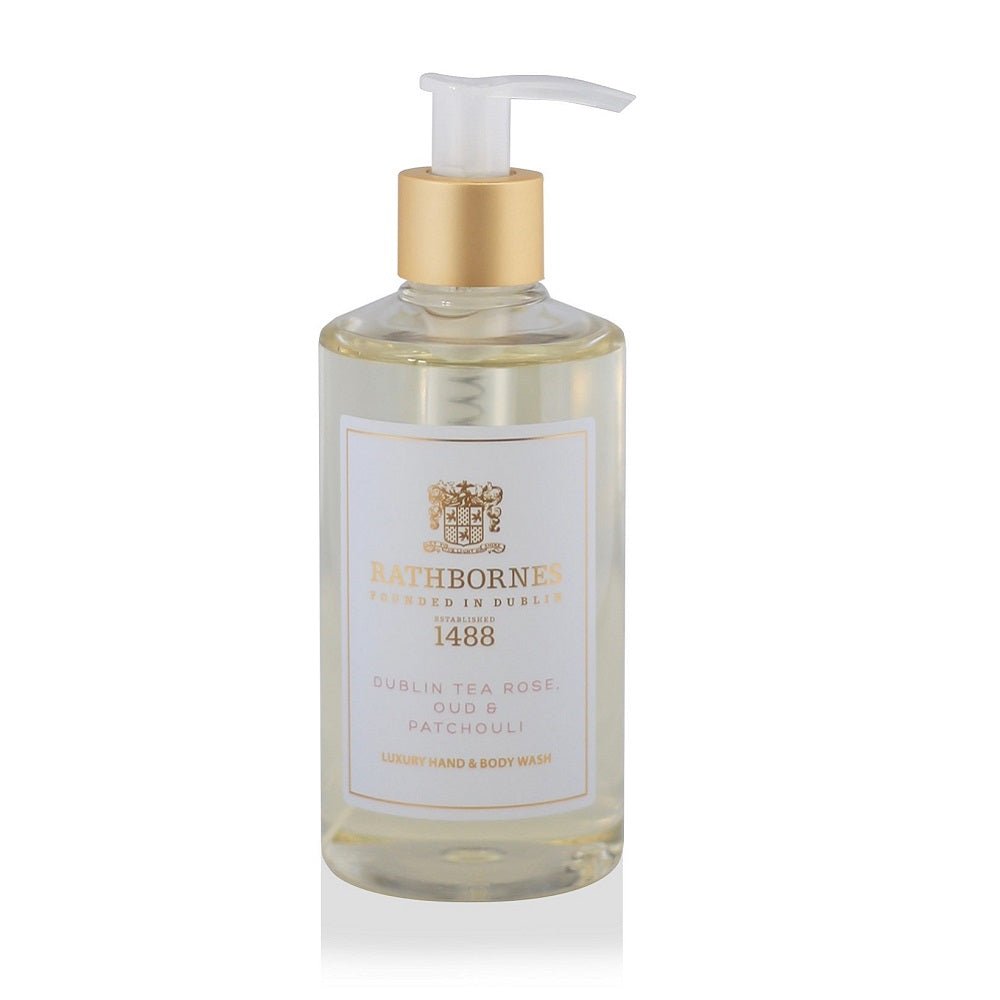 Rathbornes Dublin Tea Rose, Oud & Patchouli Luxury Hand & Body Wash – 250ml