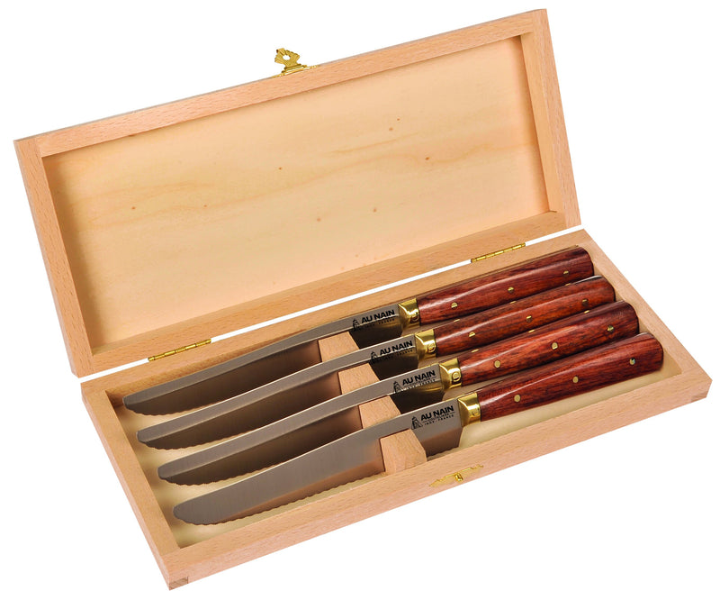 Au Nain Cadet Table Knives in a Wooden Box | Set of 4