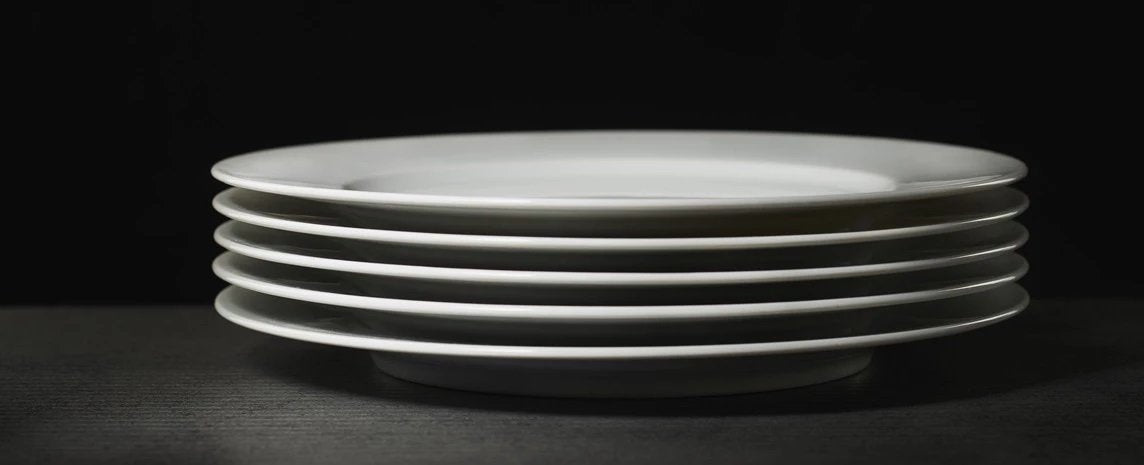 Les Essentiels Dinner Plate in White Porcelain | 9.75" D