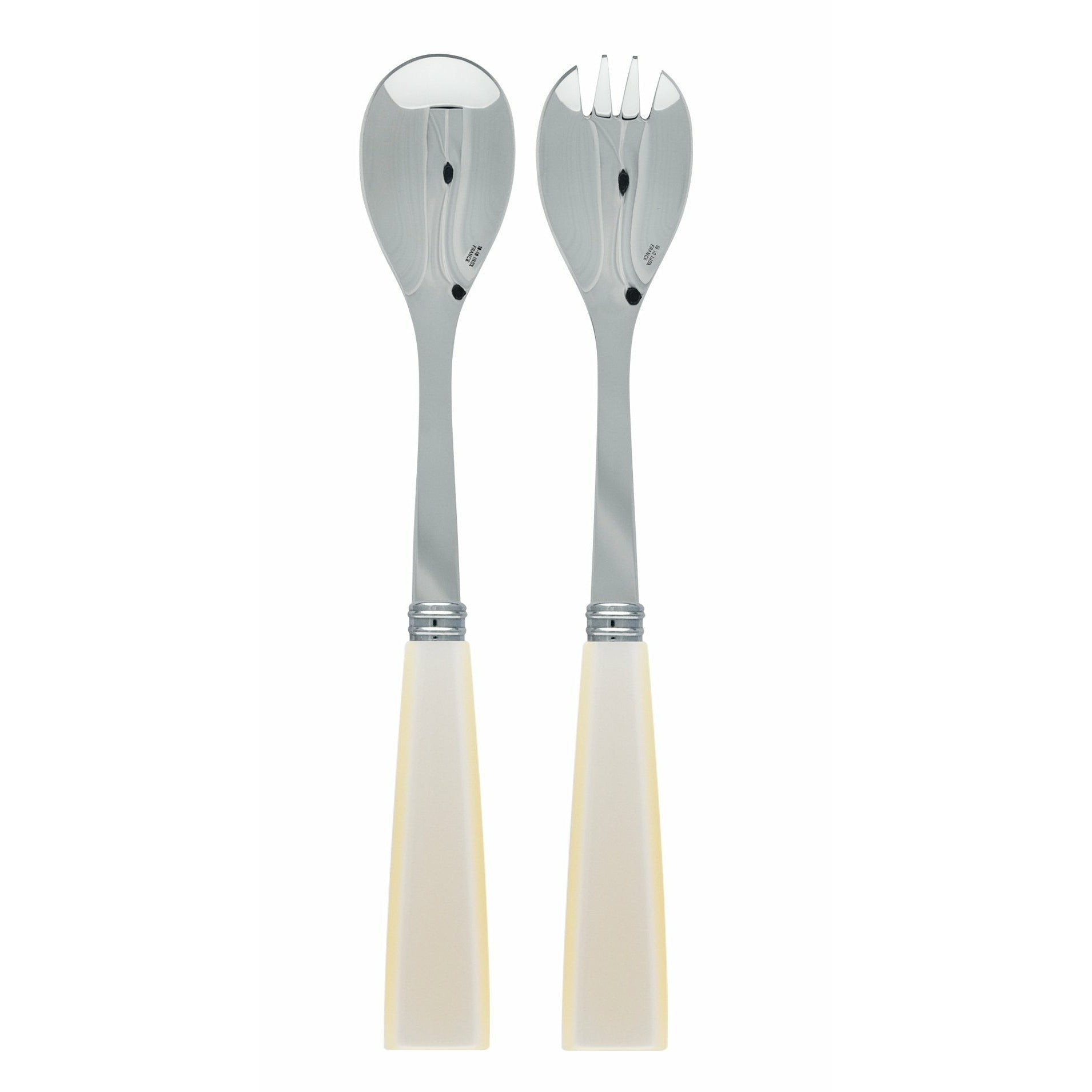 Sabre Icône Pearl Salad Servers Acrylic Handle