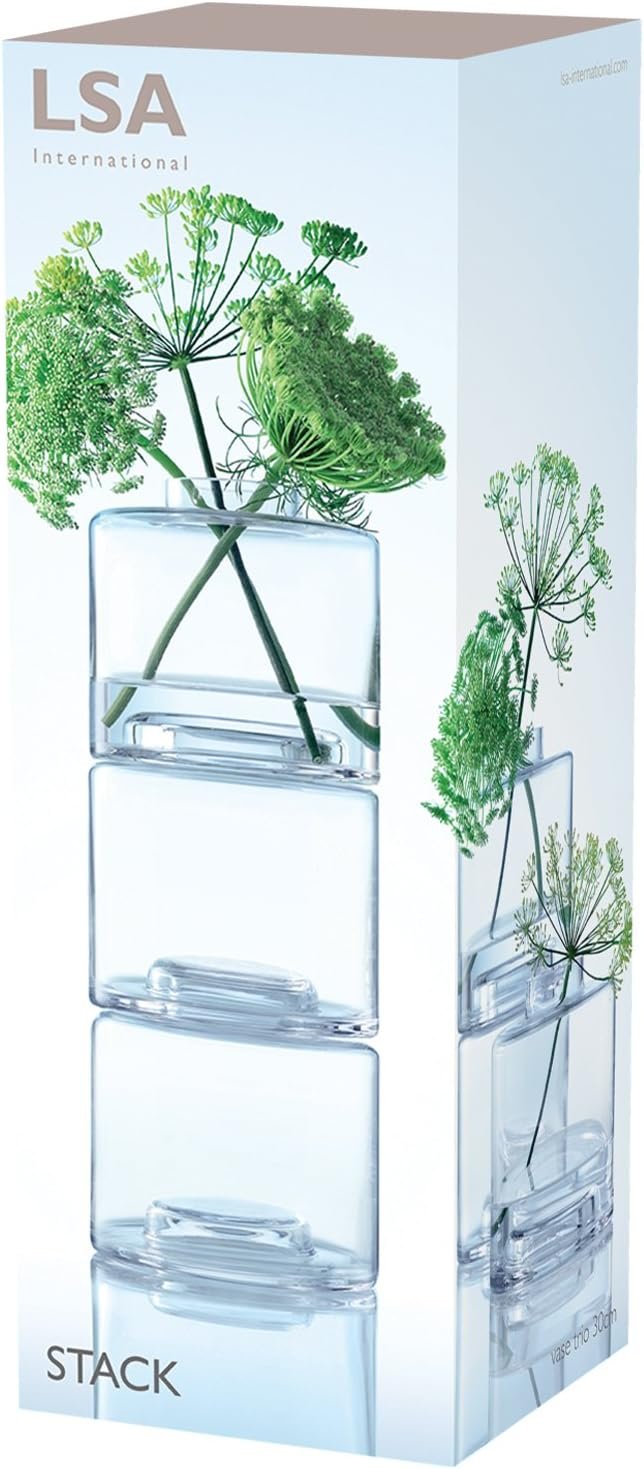 LSA International Stack Vase Glass Trio - Thumbnail 5