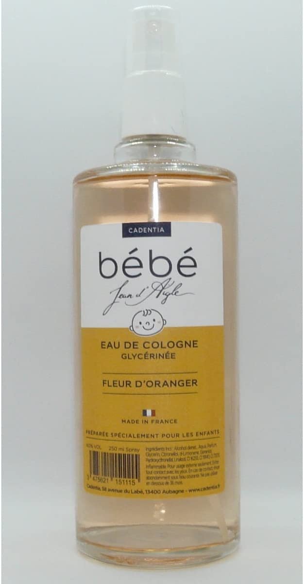 Cadentia Jean d'Aigle Cologne Baby Orange Flower 8.5floz/250ml Unisex Fragrance for Babies & Kids